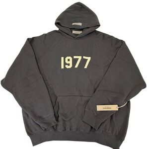 Fear of God Essentials 1977 Hoodie Iron Dark Grey XXL Oversized Sweatshirt NEW